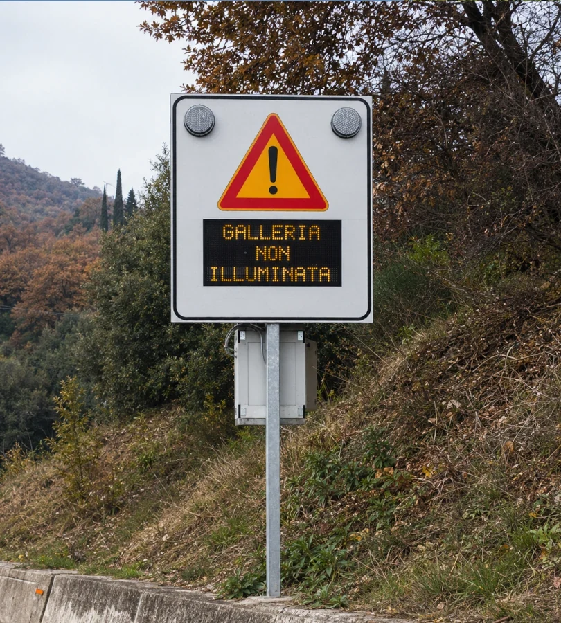 Tunnel no-light warning system